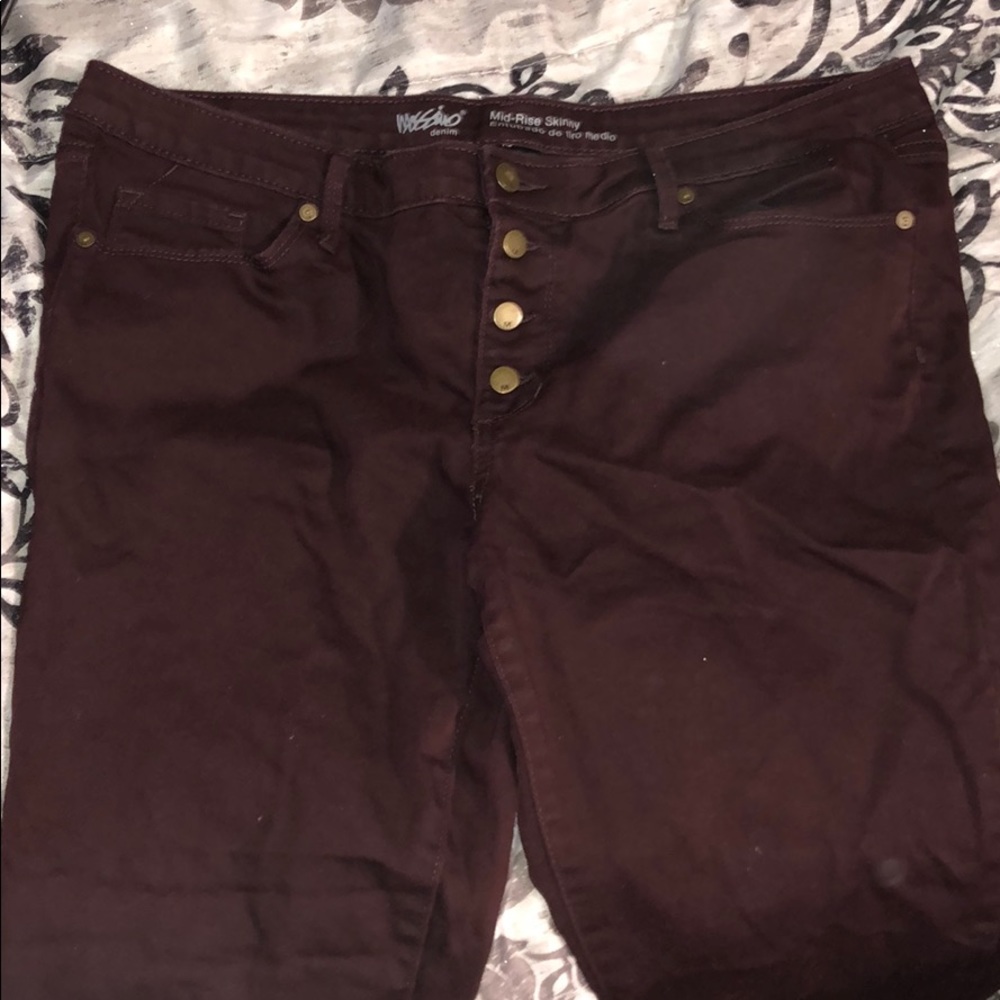 Mossimo maroon denim
